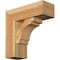 Ekena Millwork Merced Block Rough Sawn Bracket w/ Offset Brace, Western Red Cedar, 8"W x 22"D x 22"H BKT0806X22X22MRC05RWR - alternate 1